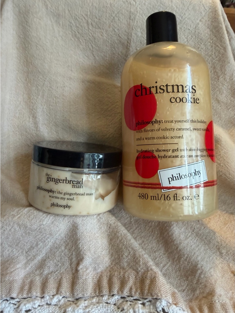 NEW~ Philosophy Christmas Cookie 3-n-1 & The Gingerbread Man Cloud Cream